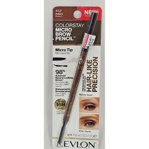 REVLON COLORSTAY MICRO EYEBROW PENCIL #452 AUBURN MICRO TIP / WATERPROOF